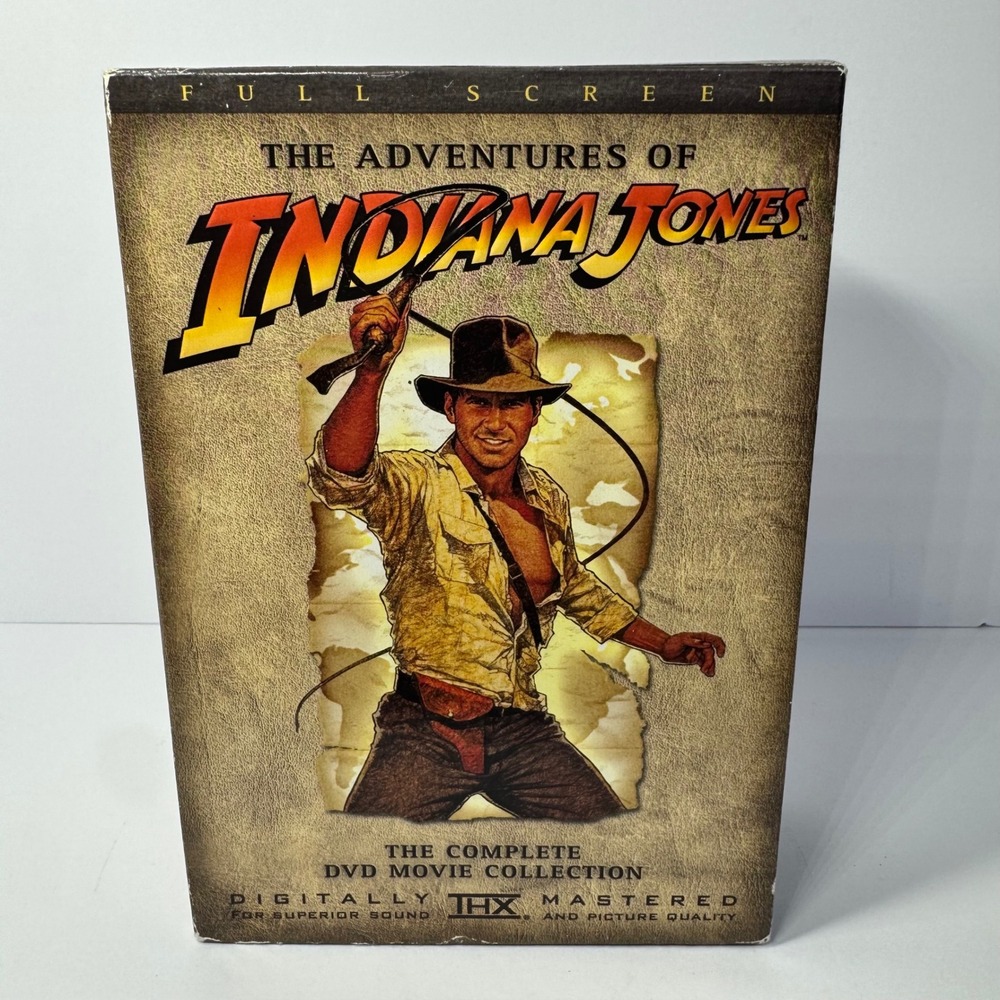 Indiana‎ Jones The Complete DVD Movie Collection Full Screen 4-Disc Box Set THX
